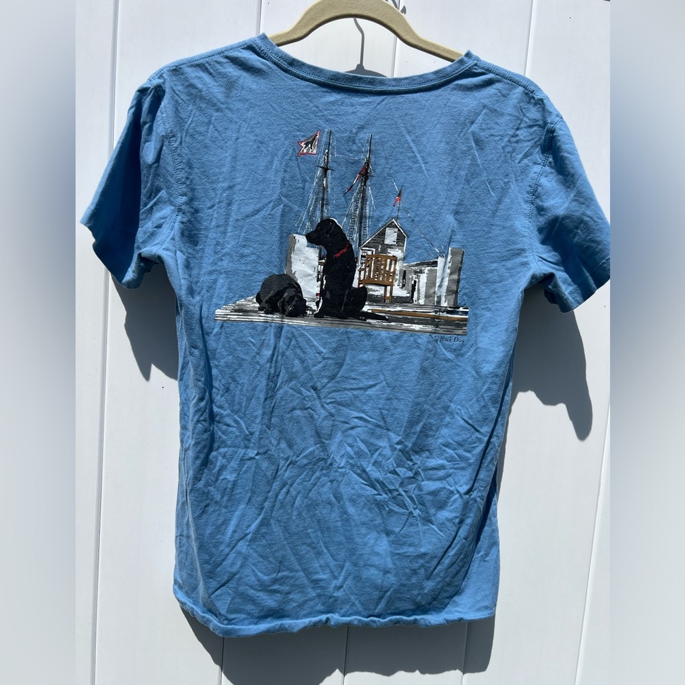 The Black Dog Martha's Vineyard Men's Small Blue Two Sided Graphic T-Shirt - Picture 1 of 6